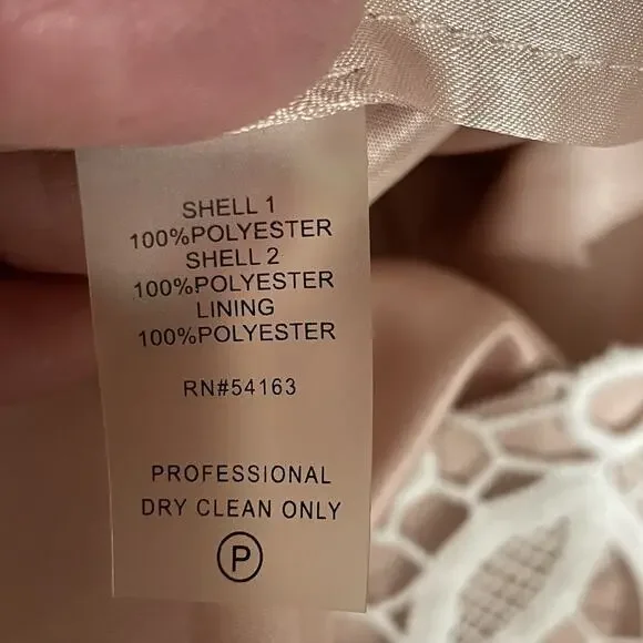 Calvin Klein IVY One Shoulder Sheath Dress Size 6 White Floral Lace Lined NEW - Picture 9 of 12